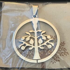 Stainless Tree of Life Pendant Necklace